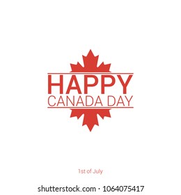 Happy Canada Day poster template. Vector illustration