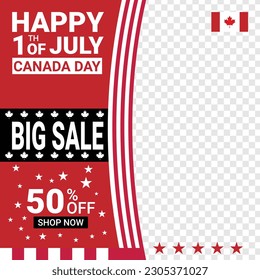 Happy Canada Day poster template