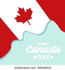 Happy Canada Day poster template