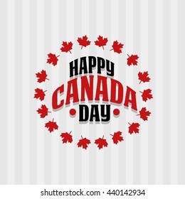 Happy Canada Day poster template