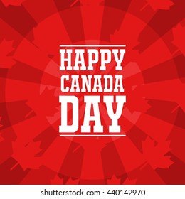 Happy Canada Day poster template