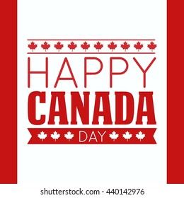 Happy Canada Day poster template