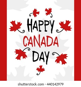 Happy Canada Day poster template
