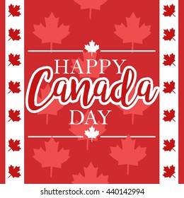 Happy Canada Day poster template