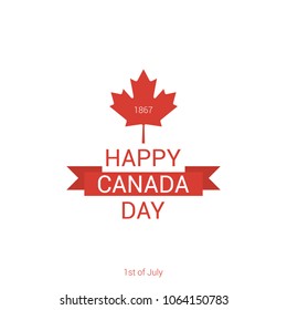 Happy Canada Day poster. Vector illustration