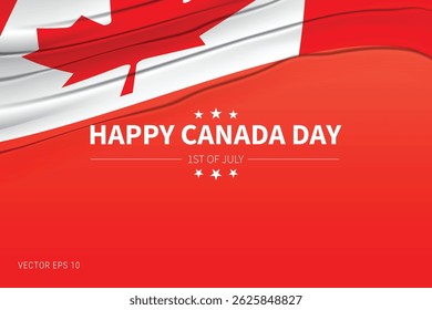 Happy Canada Day Red Banner