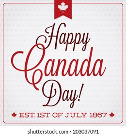 Happy Canada Day retro card in vector format.