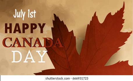 Happy Canada Day retro card in vector format.