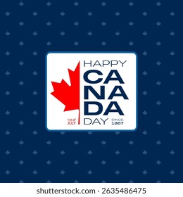 Happy Canada Day, Social Media Post, Banner, 1º de julho, Independence Day, Maple Leaf, Candian, Greetings, Isolated Vetor, Illustration, Design Concept. Arte digital.