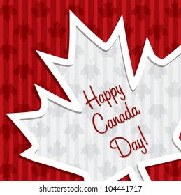 'Happy Canada Day' sticker card in vector format.