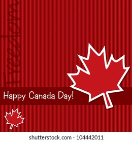 'Happy Canada Day' sticker card in vector format.