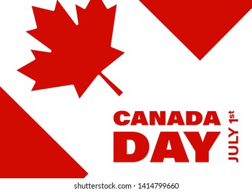 Happy canada day template with maple leaves. Vector. EPS 10.