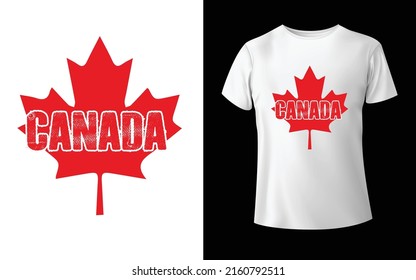 Happy Canada Day T-Shirt Design Canada day vector Canada leaf t-shirt