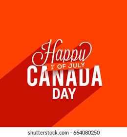Happy Canada Day Typography Design,Poster Or Banner Template.
