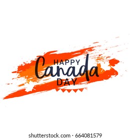 Happy Canada Day Typography Design,Poster Or Banner Template.