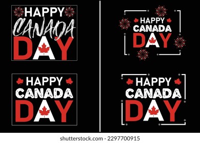 happy Canada day typography t shirt design ,Canada day t shirt ,1st of July  Canada day
