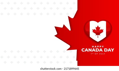 Happy canada day vector banner design, illustration of celebrate 1st july independence day