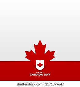 Happy canada day vector banner design, illustration of celebrate 1st july independence day