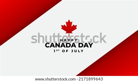 Happy canada day vector banner design, illustration of celebrate 1st july independence day