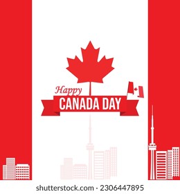 Happy Canada Day Vector Design