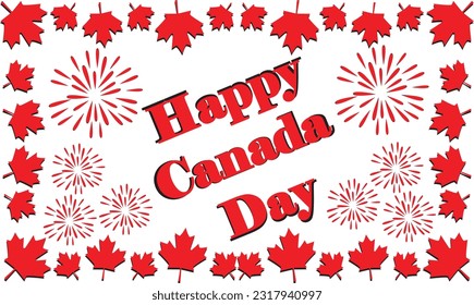 Vector del Día de Canadá Feliz, eps 10