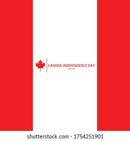 Happy Canada Day vector holiday poster with red paper cut canada maple leaf. 1th of July celebration background