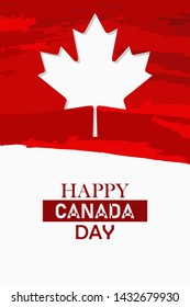 Happy Canada Day Vector Illustration. Suitable for greeting card, poster and banner.