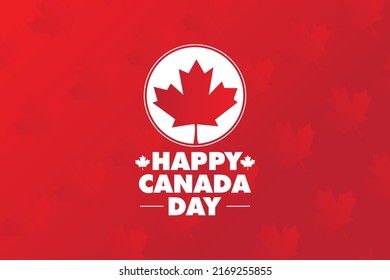 Happy Canada Day Vector Illustration. Suitable for poster, banner, campaign, and greeting card