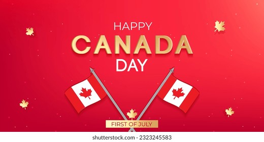 Happy Canada Day vector illustration banner and background 