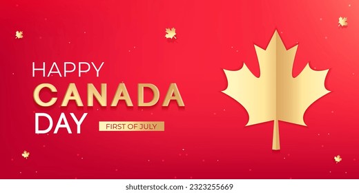 Happy Canada Day vector illustration banner and background template