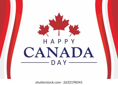 Happy Canada Day. Canada Day Vector Illustration with maple leaf. Vector Illustration.