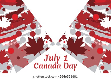 Feliz Dia do Canadá. Ilustração de vetor. Adequado para cartão, cartaz e banner.