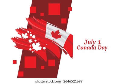 Happy Canada Day. Vector Illustration. Suitable for greeting card, poster and banner.