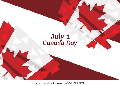 Happy Canada Day. Vector Illustration. Suitable for greeting card, poster and banner.