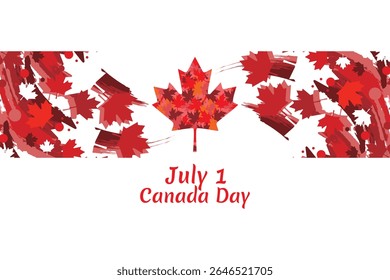 Happy Canada Day. Vector Illustration. Suitable for greeting card, poster and banner.