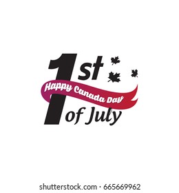 Happy canada day vector illustration. Creative concept for canada independence day banner and backgrounds with text. 