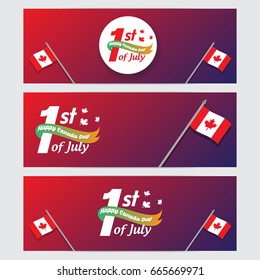 Happy canada day vector illustration. Creative concept for canada independence day banner and backgrounds with text. 