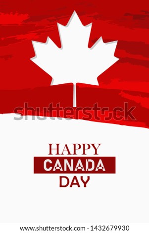 Happy Canada Day Vector Illustration. Suitable for greeting card, poster and banner.