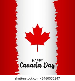 Feliz Día de Canadá. Vector de día de Canadá con hoja de arce.