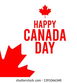 Happy Canada day Vector Template. design for banner, greeting cards or print.