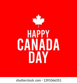 Happy Canada day Vector Template. design for banner, greeting cards or print.