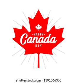 Happy Canada day Vector Template. design for banner, greeting cards or print.