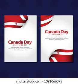 Happy Canada day Vector Template. design for banner, greeting cards or print.