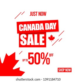 Happy Canada day Vector Template. design for banner, greeting cards or print.
