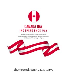 Happy Canada day Vector Template. design for banner, greeting cards or print.
