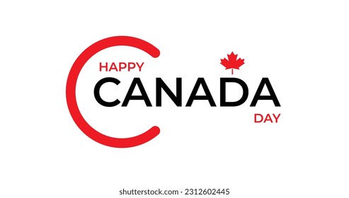 Happy Canada Day. Vector typography for greeting cards, decoration, and covering. Concept of Happy Canada Day.