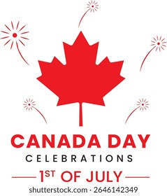 Happy Canada Day Vector_ Maple Leaf Icon _Canadian Flag Symbol Illustration