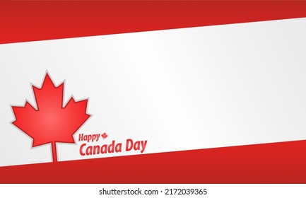Happy Canada days and maple leaf to celebrate Canada's national day with free space for text  and Copy Space Area. Suitable to place on content with that theme.