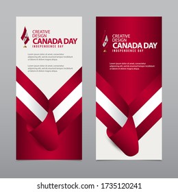 Happy Canada Independence Day Celebration Creative Market Vector Template Design Illustration