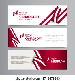 Happy Canada Independence Day Creative Design Vector Template Illustration